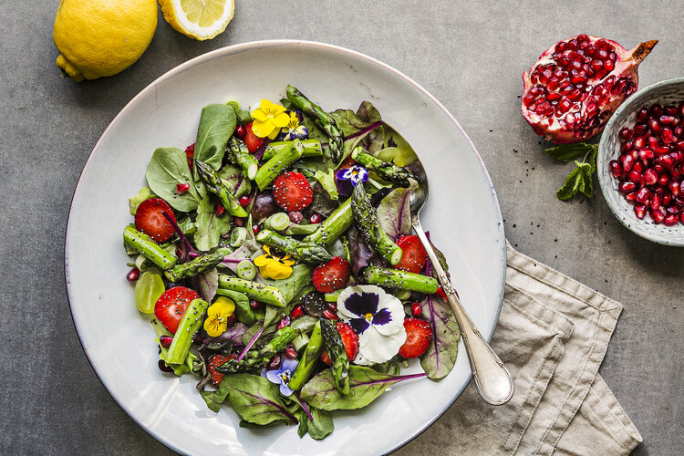 spargel erdbeer salat